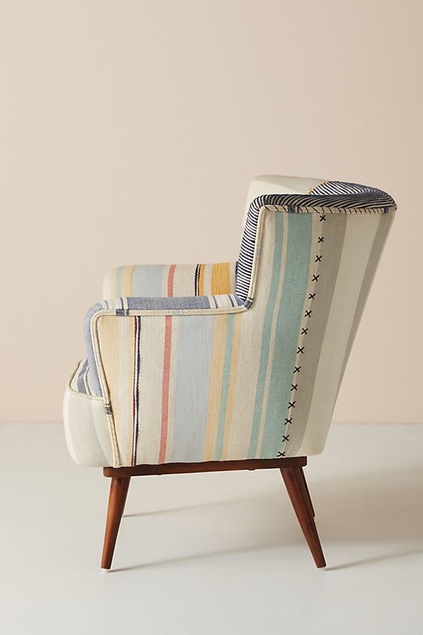 Striped Petite Accent Chair - Image 1