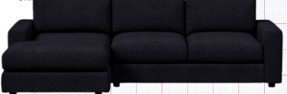 Urban Set 4: Right Arm 76.5"Sofa + Left Arm Chaise, Heathered Tweed, Charcoal, Down Fill - Image 4