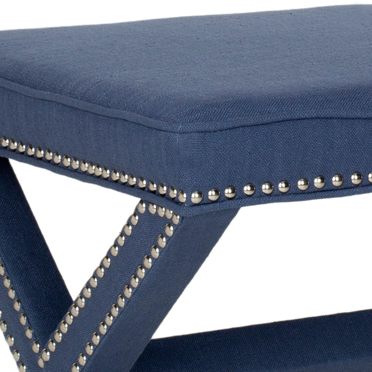 Palmer Ottoman - Navy - Safavieh - Image 2