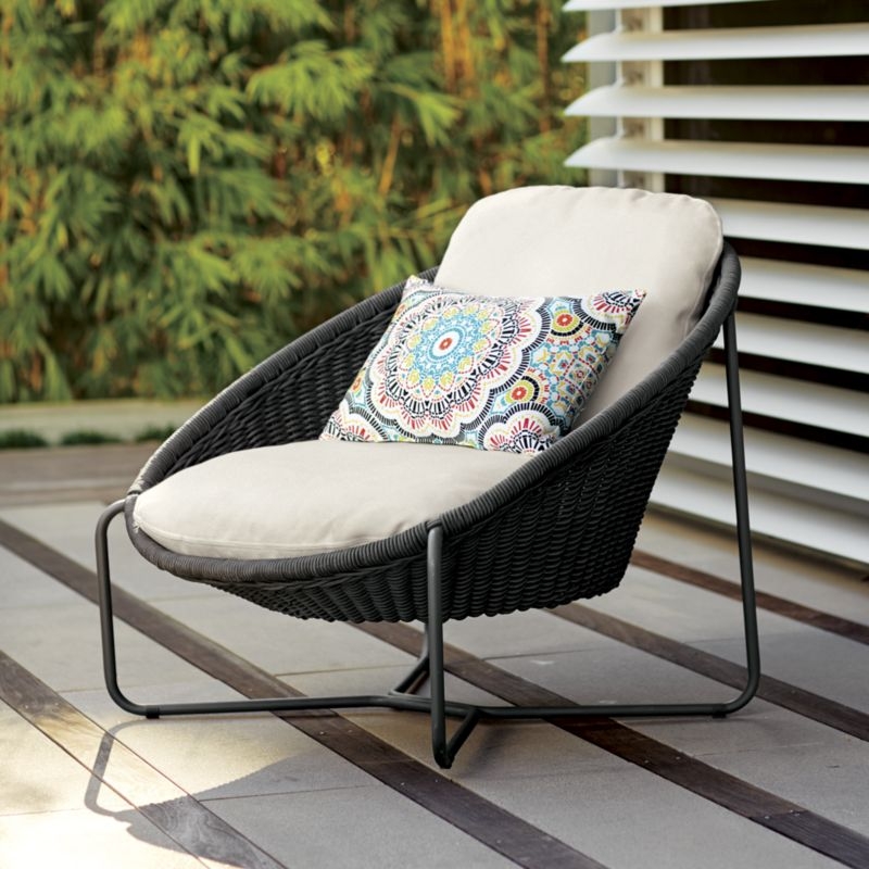 Morocco Graphite Oval Lounge Chair with Cushion - Image 6
