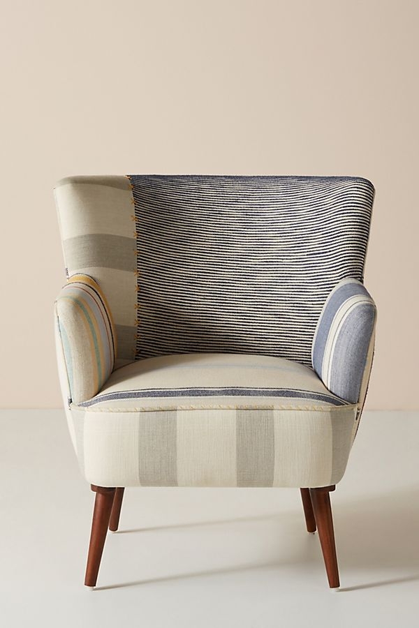 Striped Petite Accent Chair - Image 2