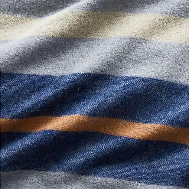 Striped Wool Full/Queen Blanket - Image 0