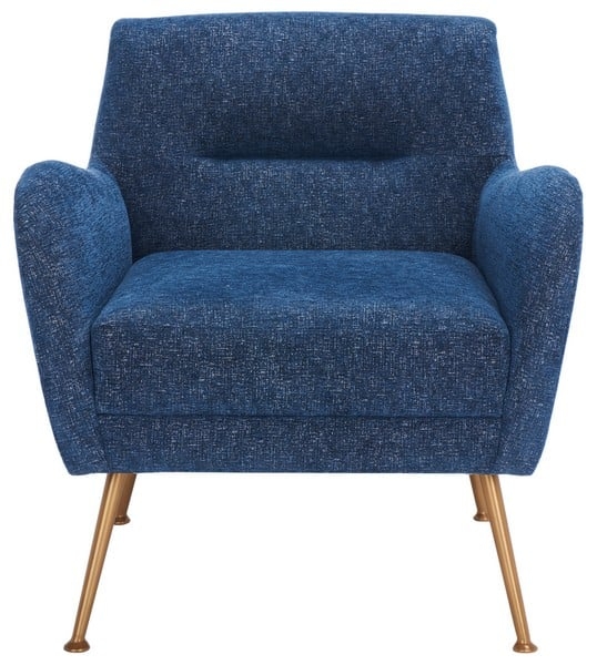Tilbrook Arm Chair - Navy / Gold - Safavieh - Image 0