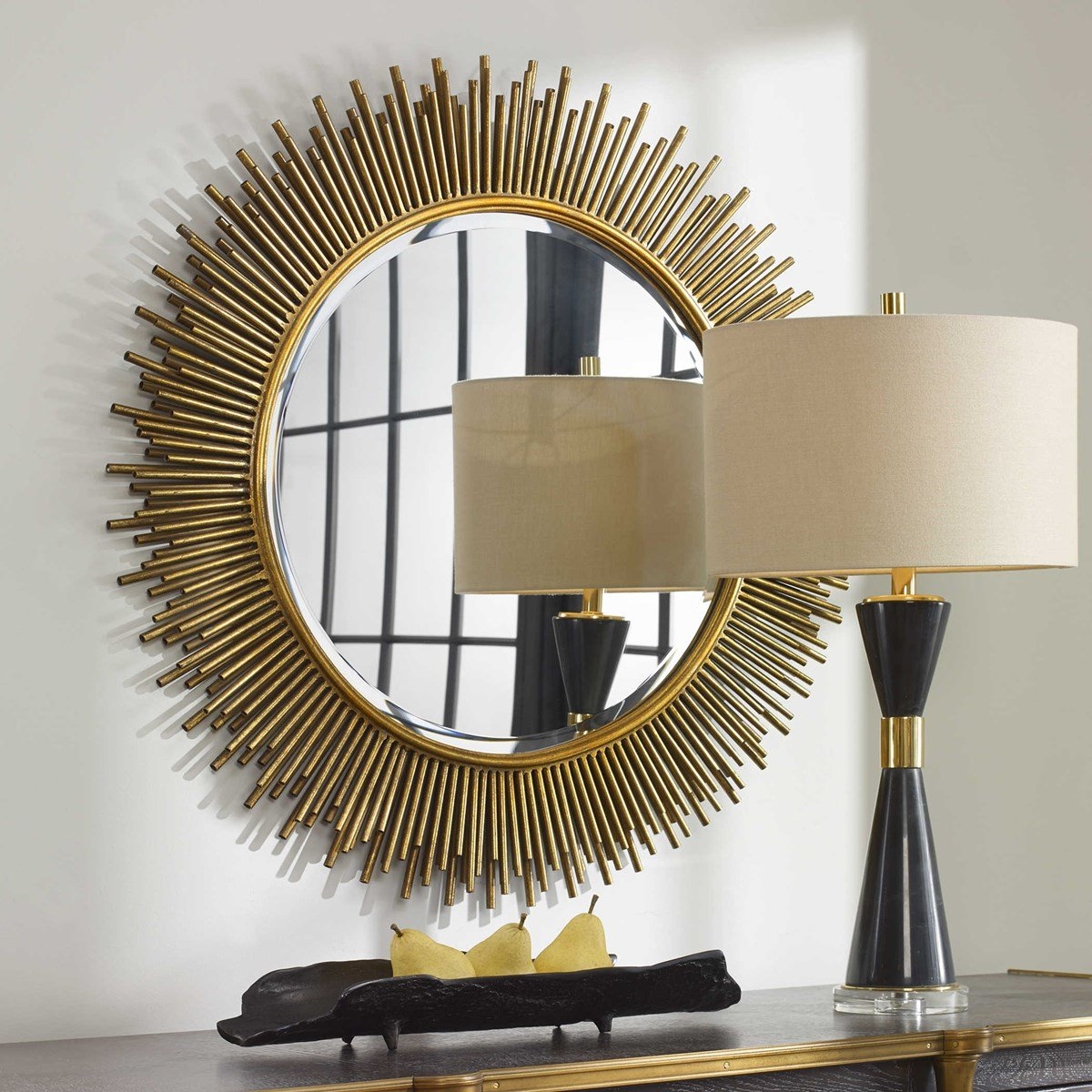 Marlo Round Gold Mirror - Image 1