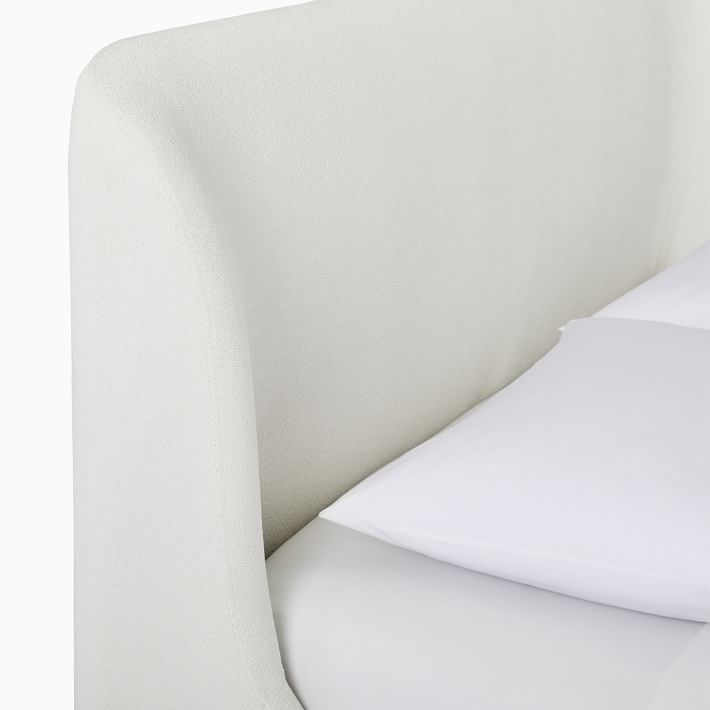 Lana Upholstered Bed, King, Yarn Dyed Linen, Weave, Alabaster - Image 5