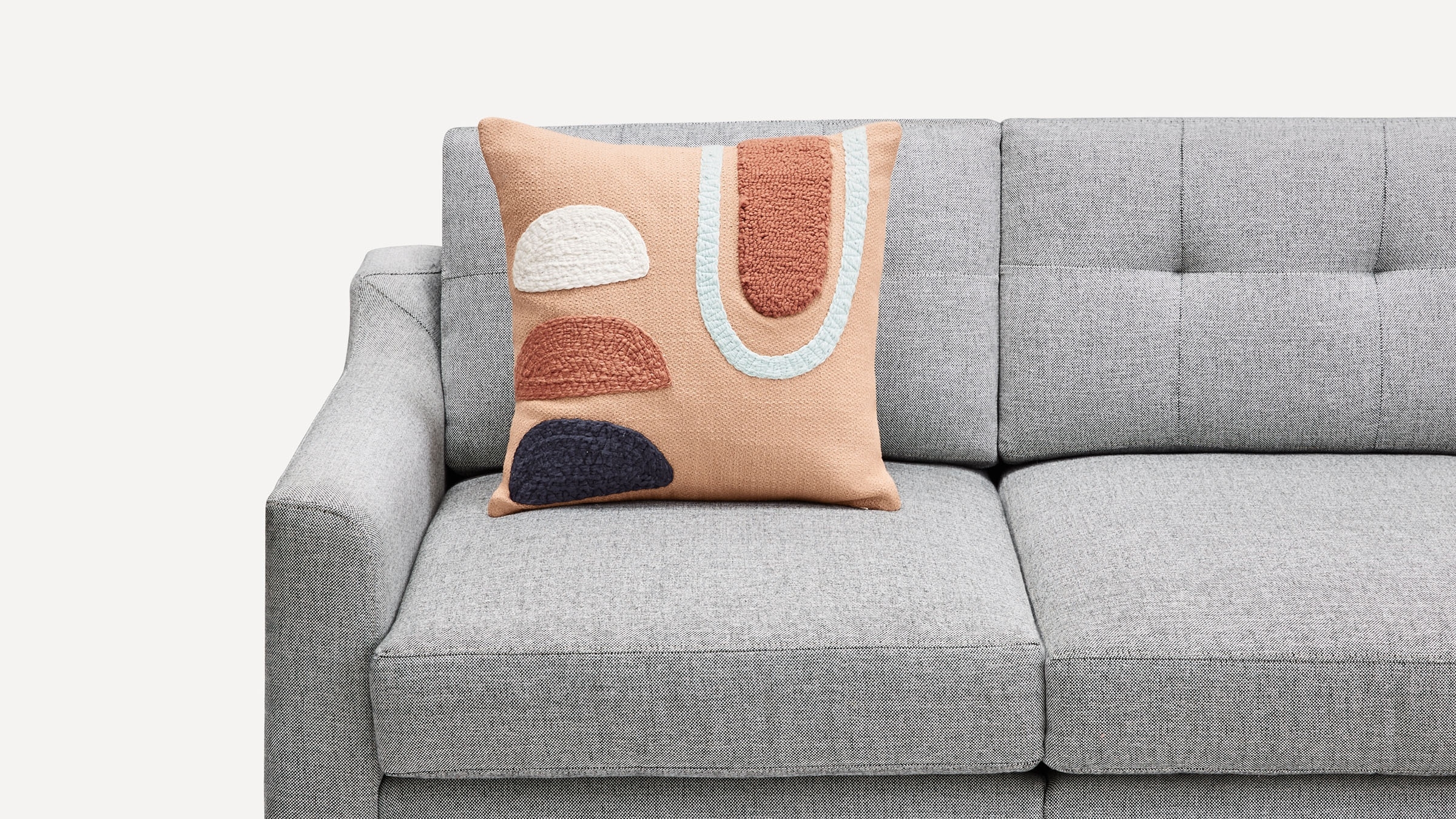 Embroidered Adobe Clay Pillow Cover - Image 1