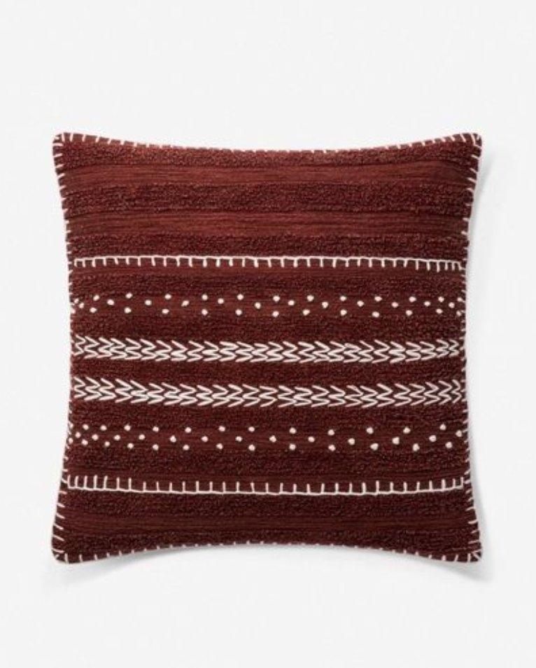 Valence Pillow, Burgundy, ED Ellen DeGeneres Crafted by Loloi - Image 0