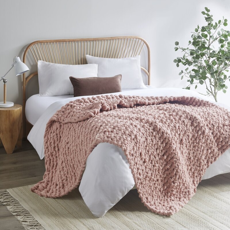 Chenille Chunky Knit Throw - Image 1