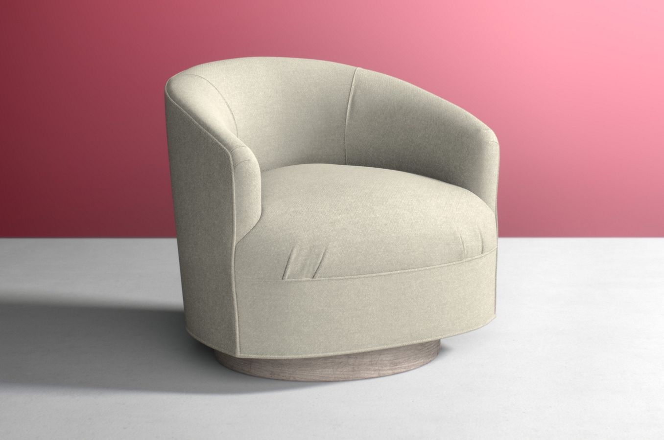 Amoret Swivel Chair - Performance Wool in Flour - Image 0