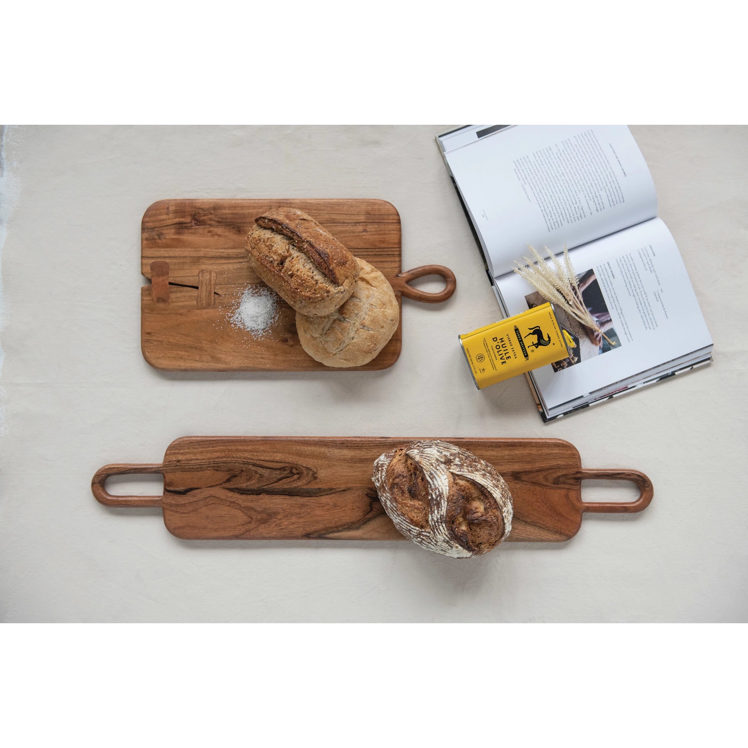 Acacia Wood Cheese /Serving Board w Handle - Image 1