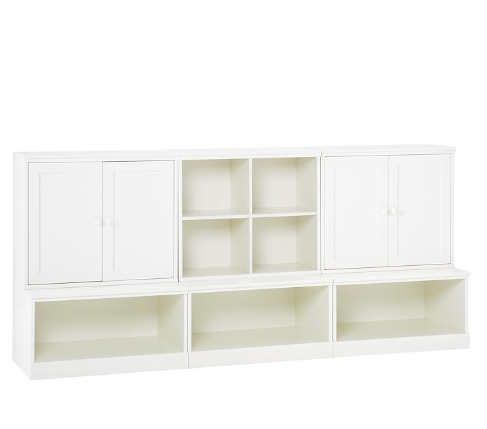 Cameron 1 Cubby, 2 Cabinets, & 3 Open Bases, Simply White, UPS - Image 0