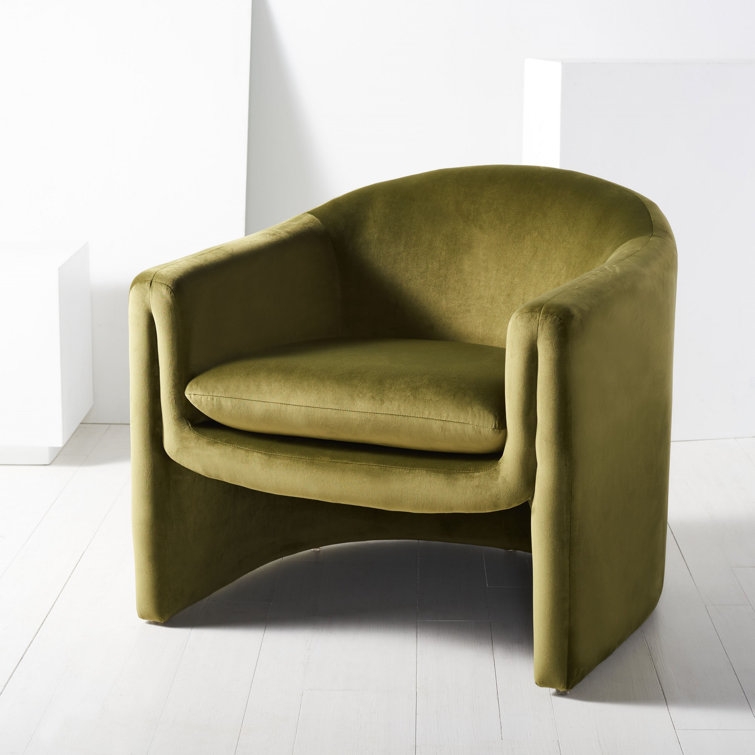 Pollman 32.9'' Wide Velvet Barrel Chair - Image 2