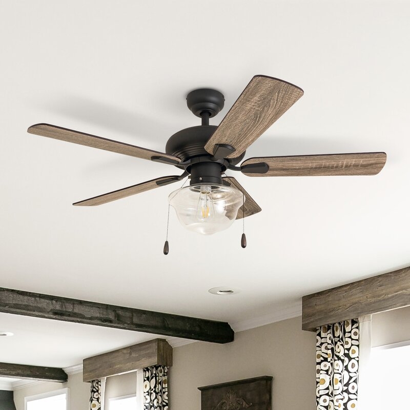 42'' Plainfield 5 - Blade Standard Ceiling Fan with Light Kit Included - Image 0