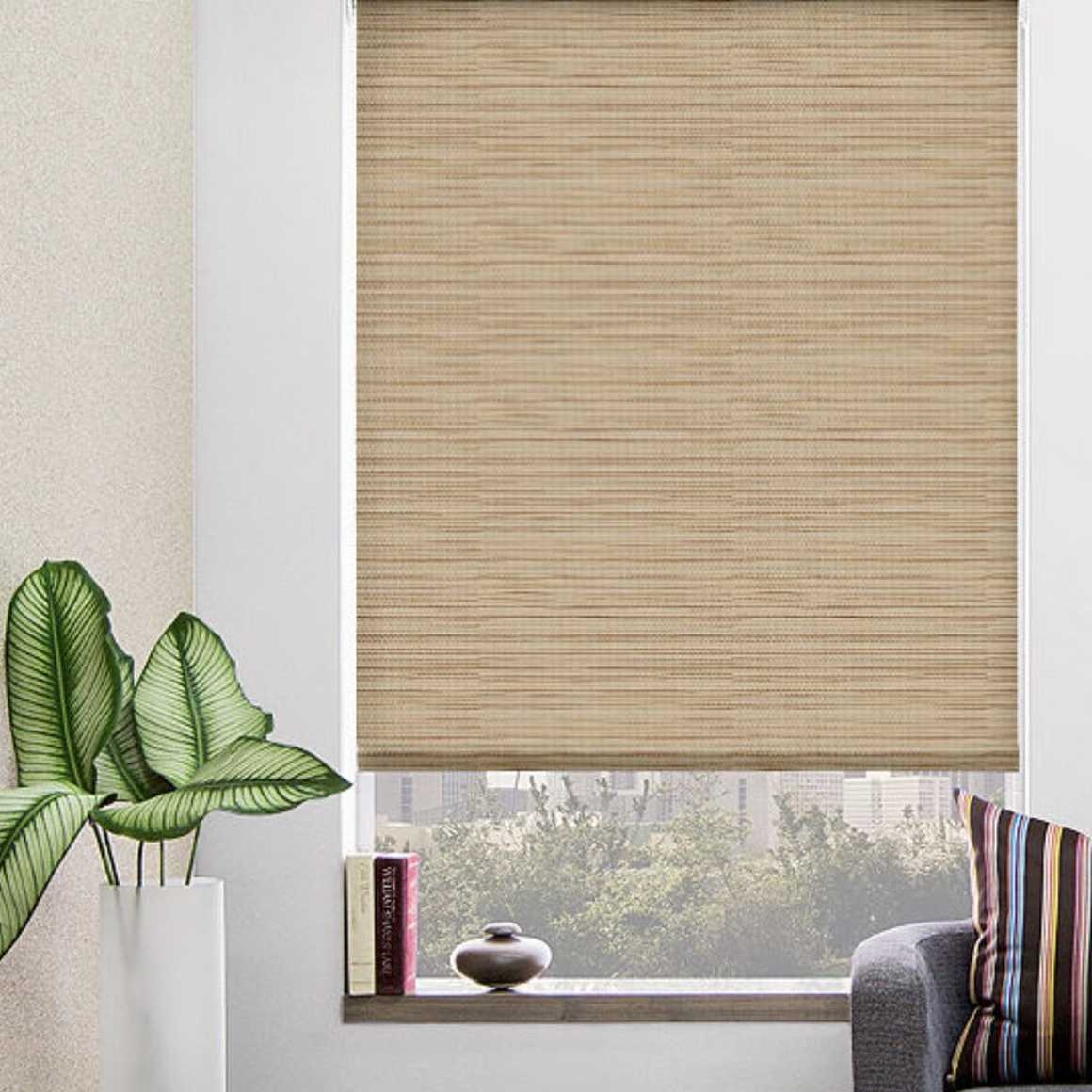 Reverse Roller Shade: Grassweave, Natural - Image 0