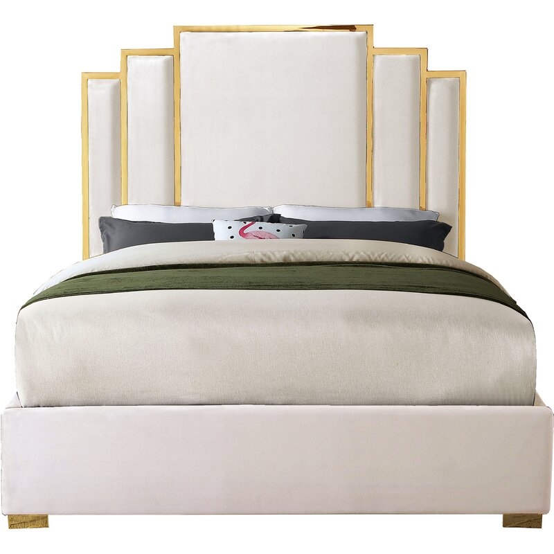 Amaia Velvet Upholstered Platform Bed - Image 0