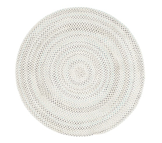Confetti Braided Reversible Round Rug, Blue Multi, 5' Round - Image 0