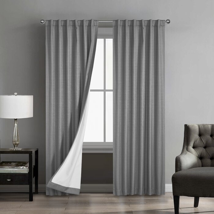 Rotraut Solid Room Darkening Thermal Rod Pocket Curtain Panels (Set of 2) - Image 0