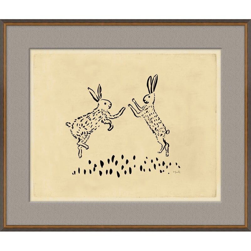 Soicher Marin Bunny High Five by Yuki Osada - Picture Frame Drawing Print - Image 0