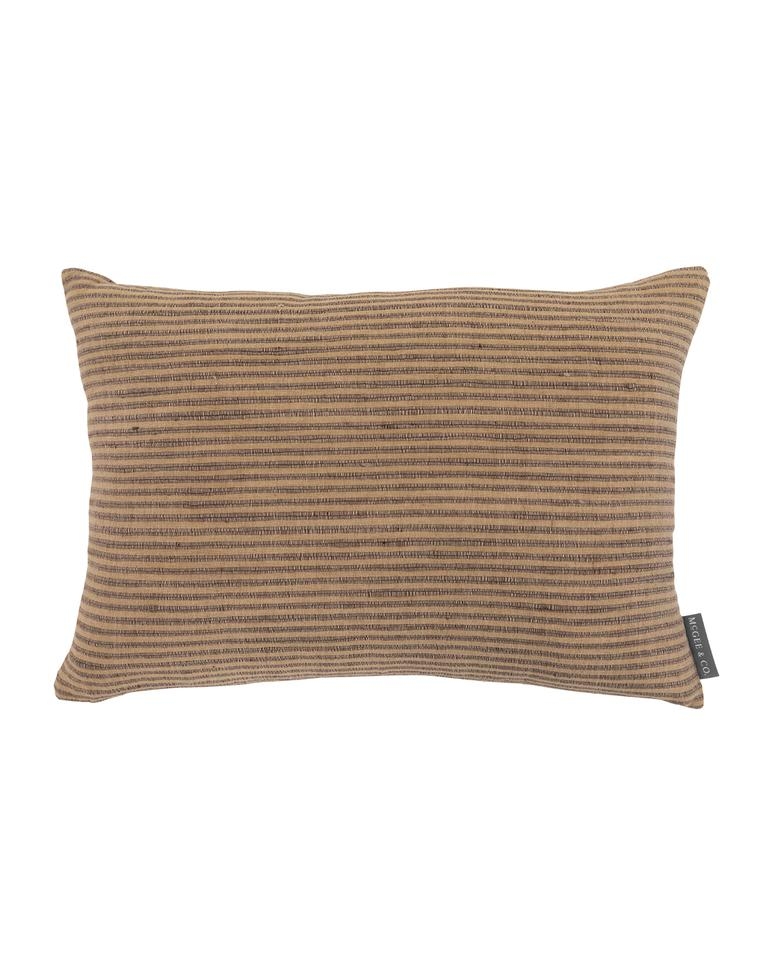 Devin Silk Stripe Pillow Cover, 14" x 20" - Image 0