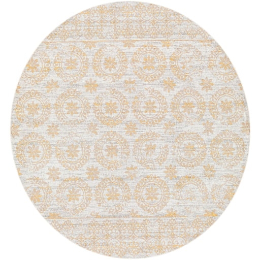 Lavadora Beige Indoor 6'7" x 6'7" Machine Woven Rug - Image 0