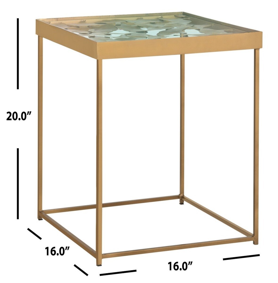 Lilian Leaf Side Table - Antique Brass - Arlo Home - Image 4
