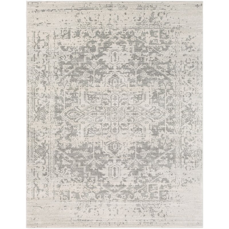 Hillsby Oriental Charcoal/Light Gray/Beige Area Rug - 9' x 12'6" - Image 0