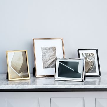 Gallery Frame, Polished Brass, 5" x 7" (12" x 12" without mat) - Image 2