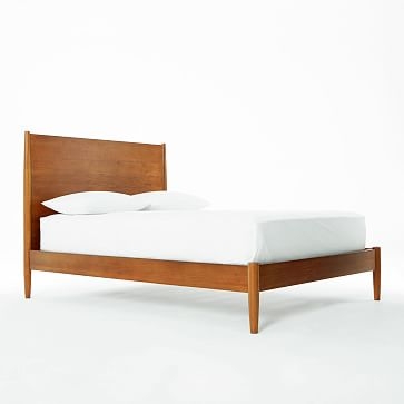 Mid-Century Bed Frame, King, Acorn - Image 0