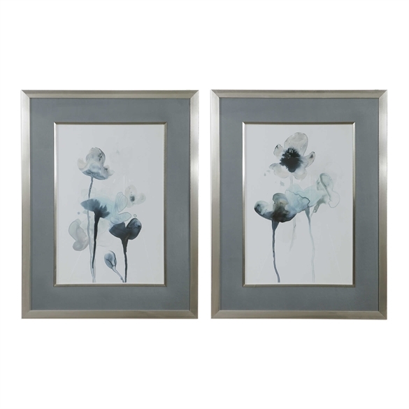 Midnight Blossoms Framed Prints, S/2 - Image 0