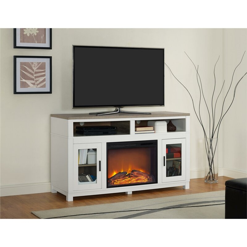 Zahara TV Stand for TVs up to 60" with Electric Fireplace Included - Image 1