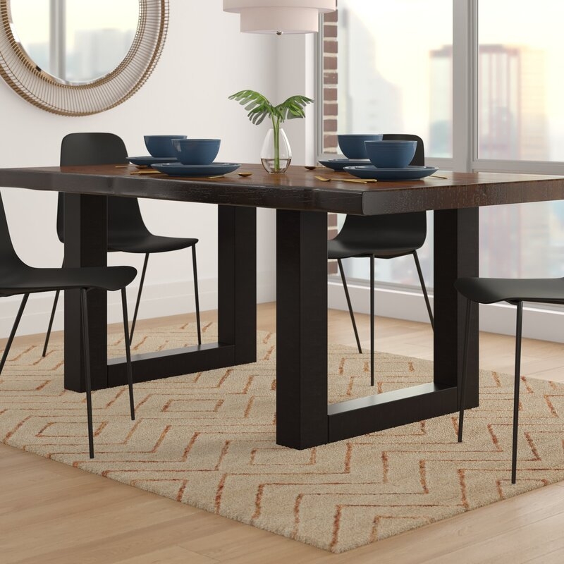 Timberlane 40" Rubber Wood and Solid Wood Dining Table - Image 1