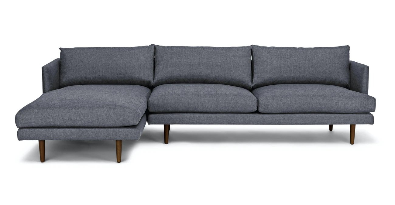 Burrard Stone Blue Left Sectional Sofa - Image 0