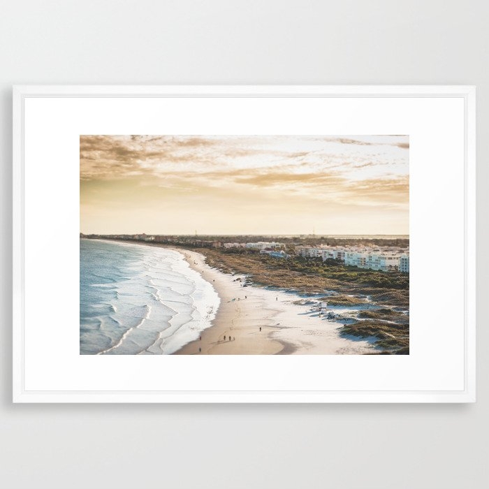 Colorful, Coastal, Airial Beach Sunset Photography, Cali Boho - Scoop white - Image 0