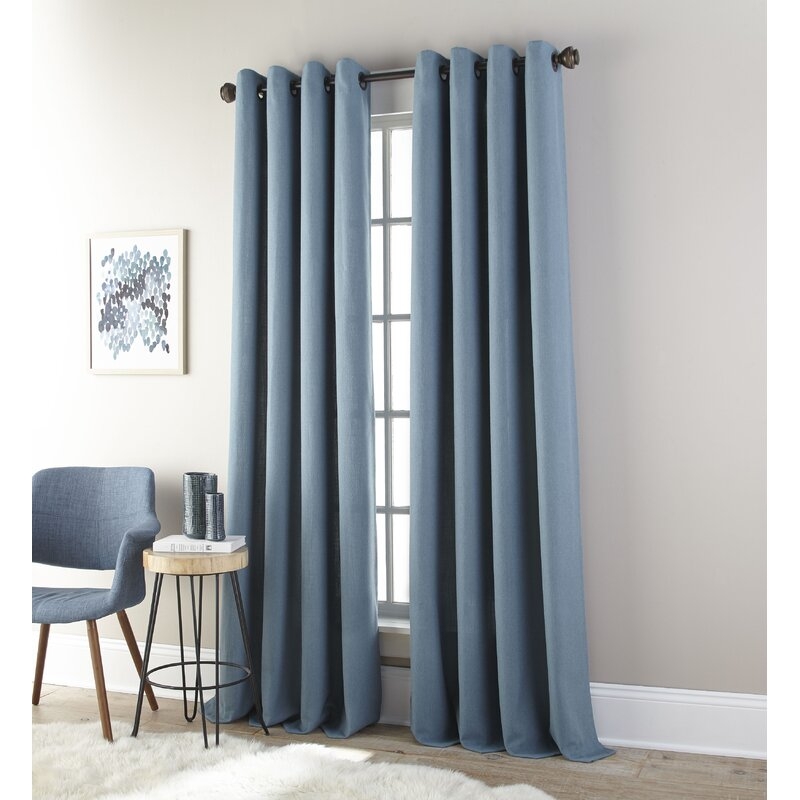 Imhoff Solid Room Darkening Thermal Grommet Single Curtain Panel - Image 0