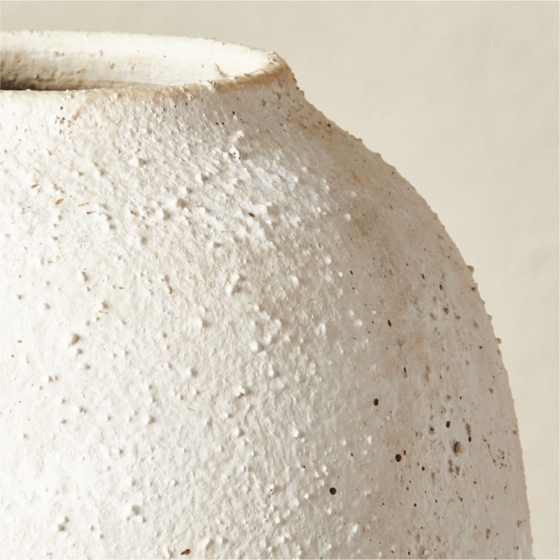Torino Textured Vase, White - Image 1