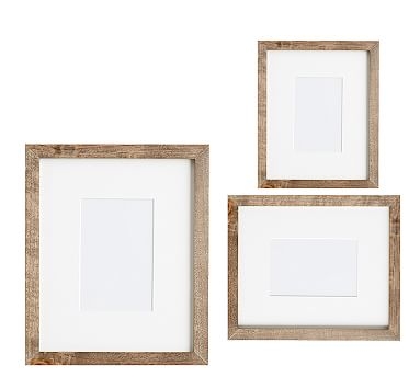 Wood Gallery Single Opening Frame, Set Of 3 - Gray - Image 1