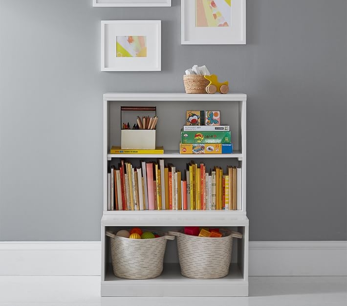 Cameron 1 Bookcase Cubby & 1 Open Base Set, Simply White, UPS - Image 1