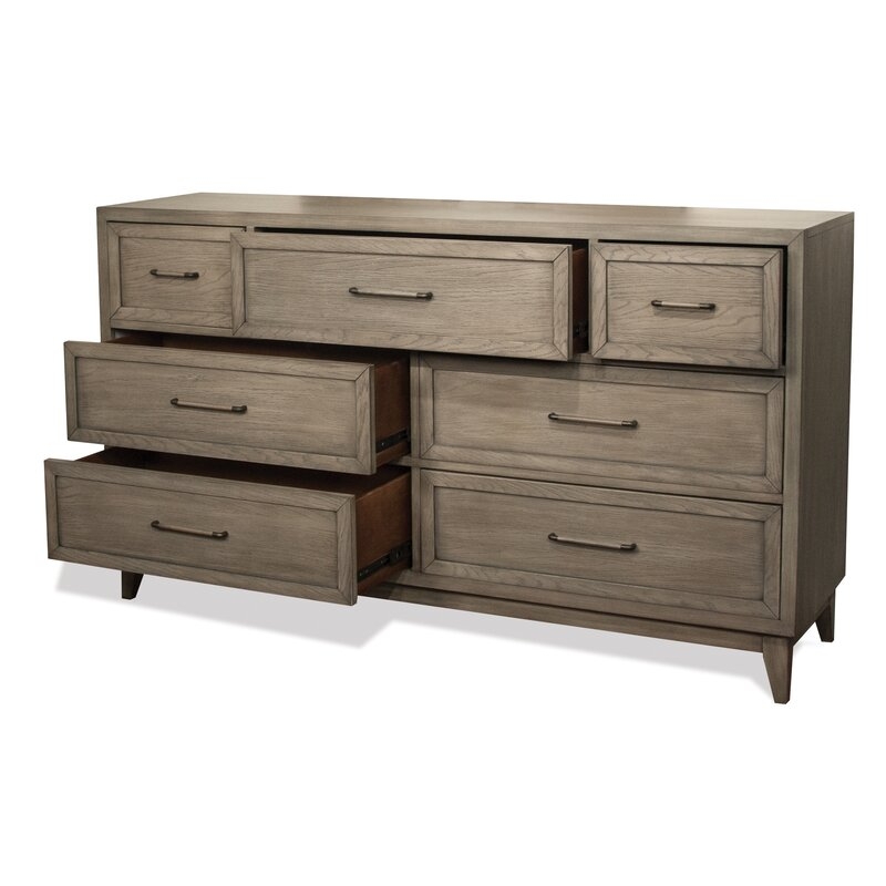 Bangor 7 Drawer Double Dresser with Mirror - Image 1