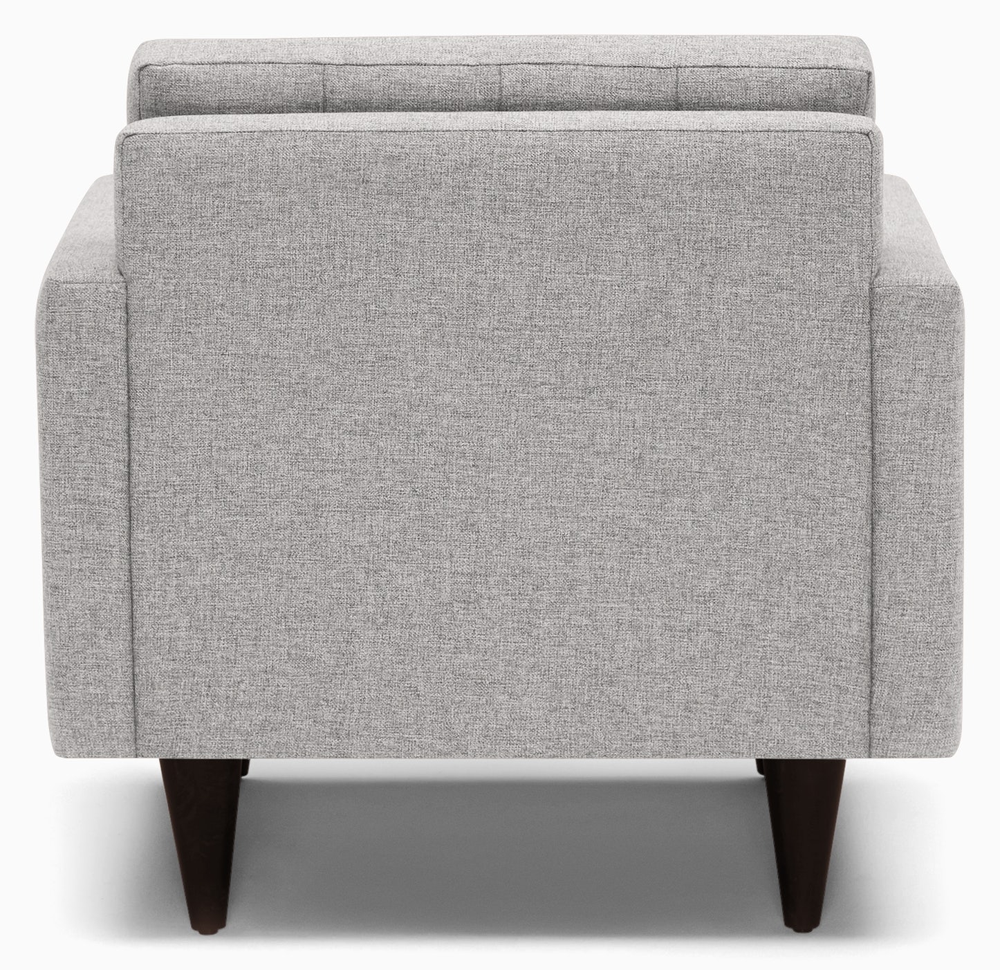 Gray Eliot Mid Century Modern Apartment Chair - Sunbrella Premier Fog - Coffee Bean - Image 3