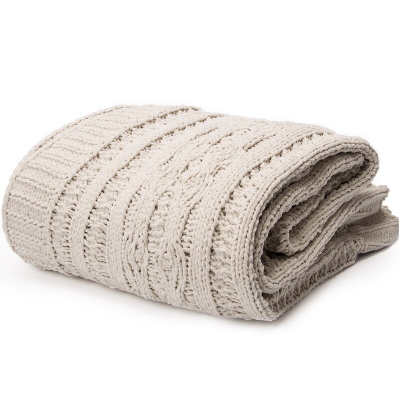 Shibles Knitted Luxury Chenille Throw - Image 3