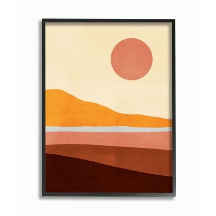Abstract Beach Landscape Bold Sun Color Block by Victoria Borges - Graphic Art - Image 0