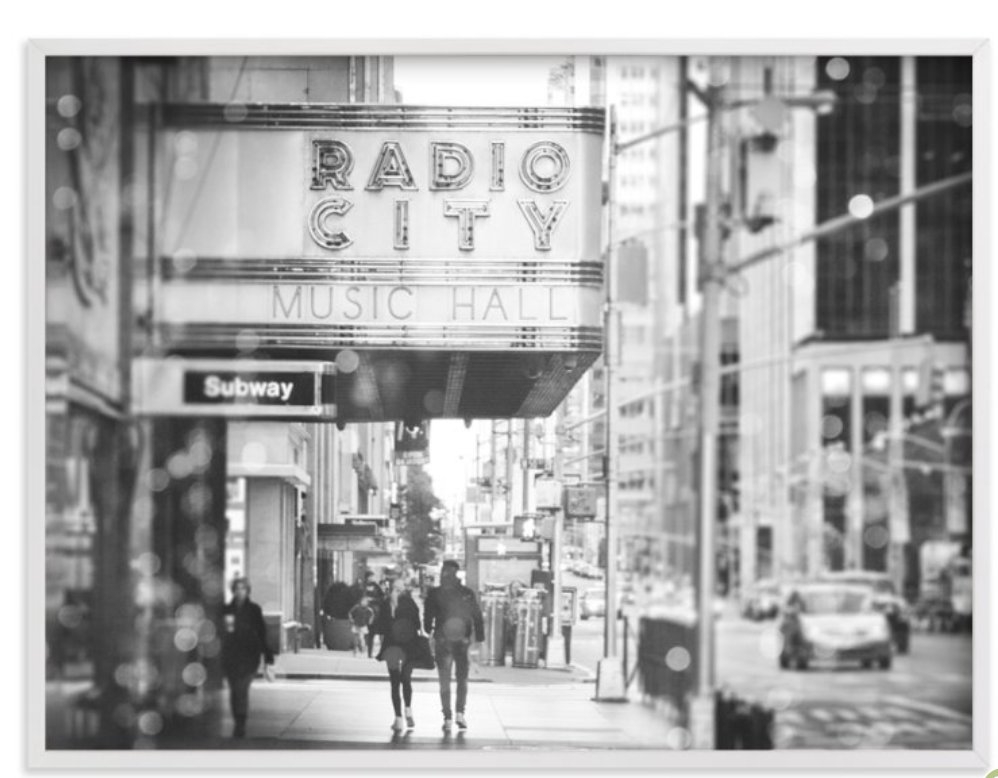 radio city dream - black & white - 40x30 - Image 0