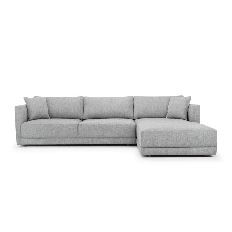 116.14" Wide Sofa & Chaise Gray right hand facing - Image 0