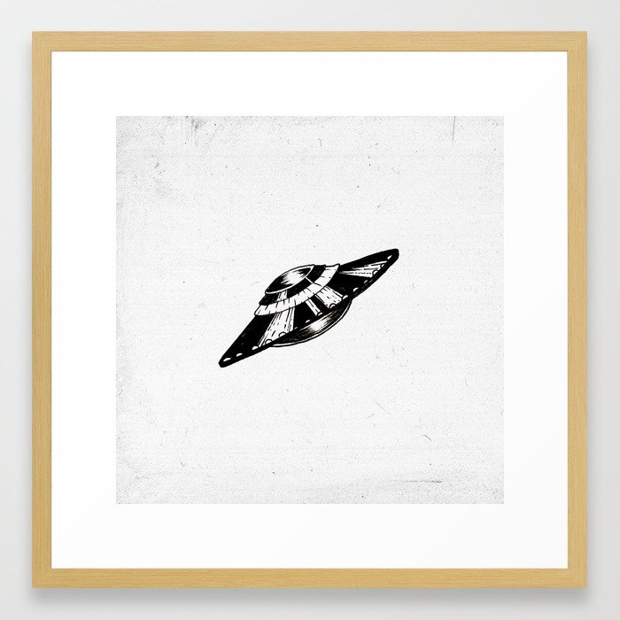 Lone UFO Framed Art Print - Image 0