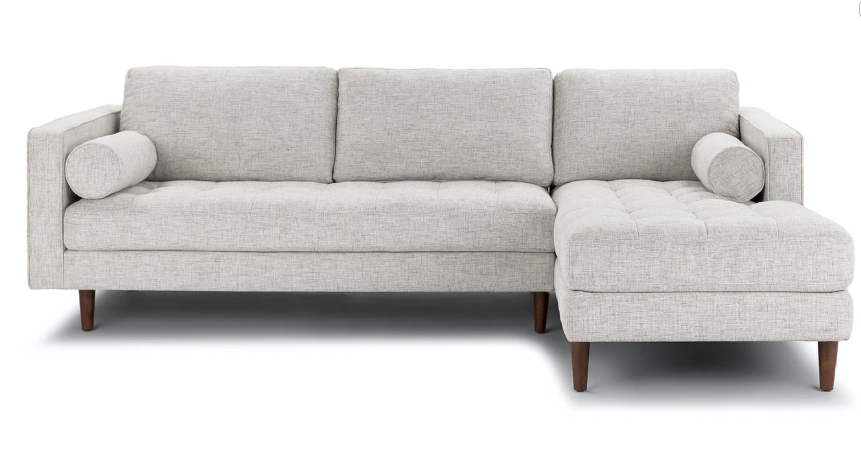 Sven Right Sectional Sofa, Birch Ivory - Image 0