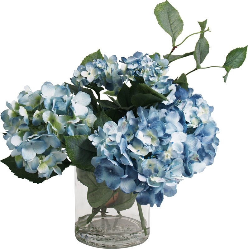 Hydrangea Floral Arrangement in Vase - Image 0