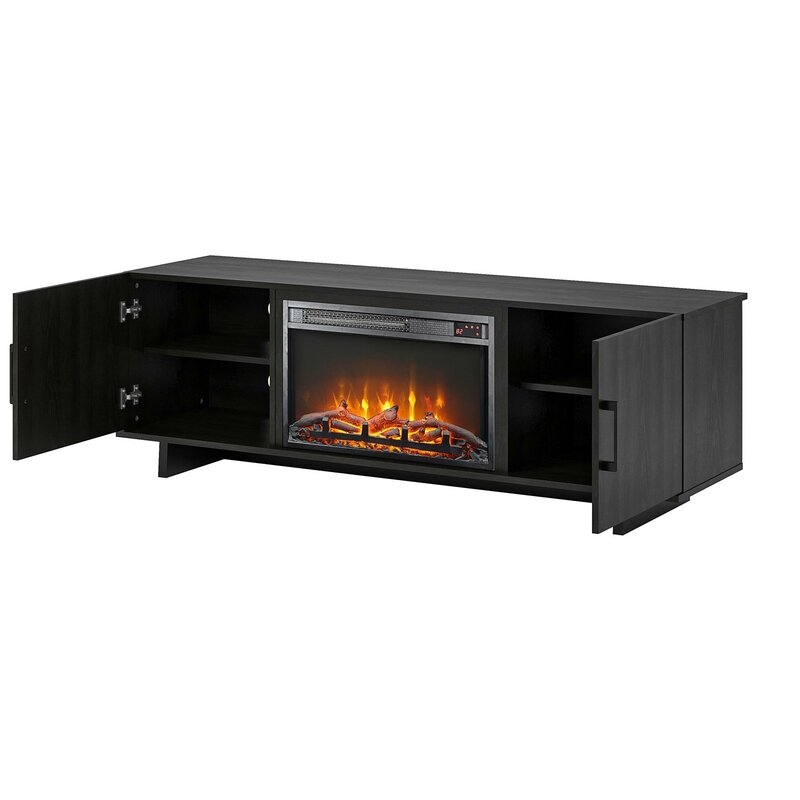 Genrich TV Stand for TVs up to 65 inches with Fireplace Included - Image 2