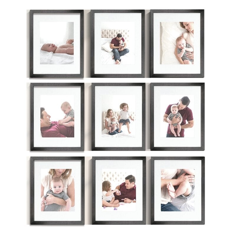 9 Piece Matted Gallery Wall Set Frame Set (Set of 9) - Image 0