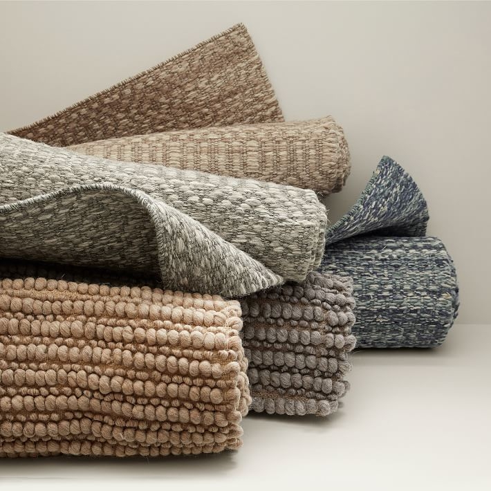 Gray Textured Wool Rug (3'x5') - Image 2