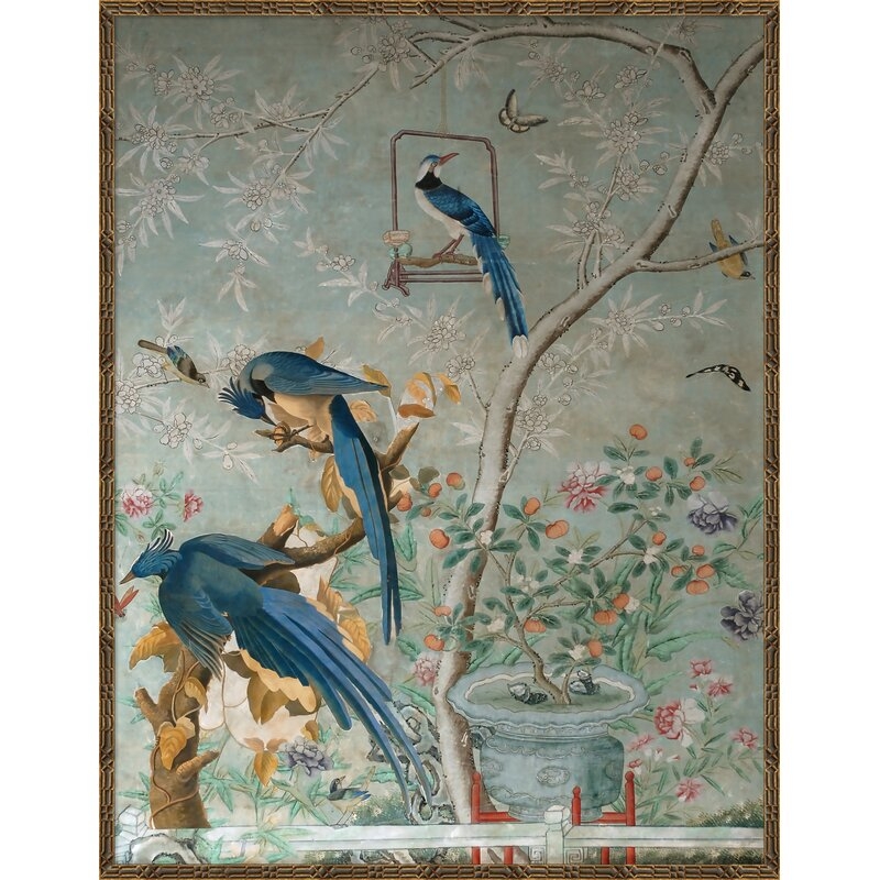 Chinoiserie Collage - Picture Frame Painting Print on Paper - Image 0